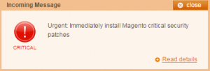 Magento security patch warning